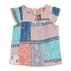 Blusa Etnica Susan con Dettagli in Pizzo