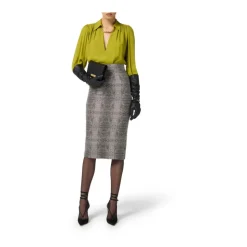 Blusa in georgette con dettaglio gioiello