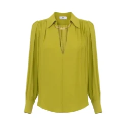 Blusa in georgette con dettaglio gioiello