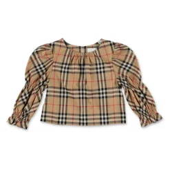 Blusa Popeline a Quadri Sofisticata
