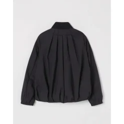 Bomber Jacket con Dettaglio Plissé