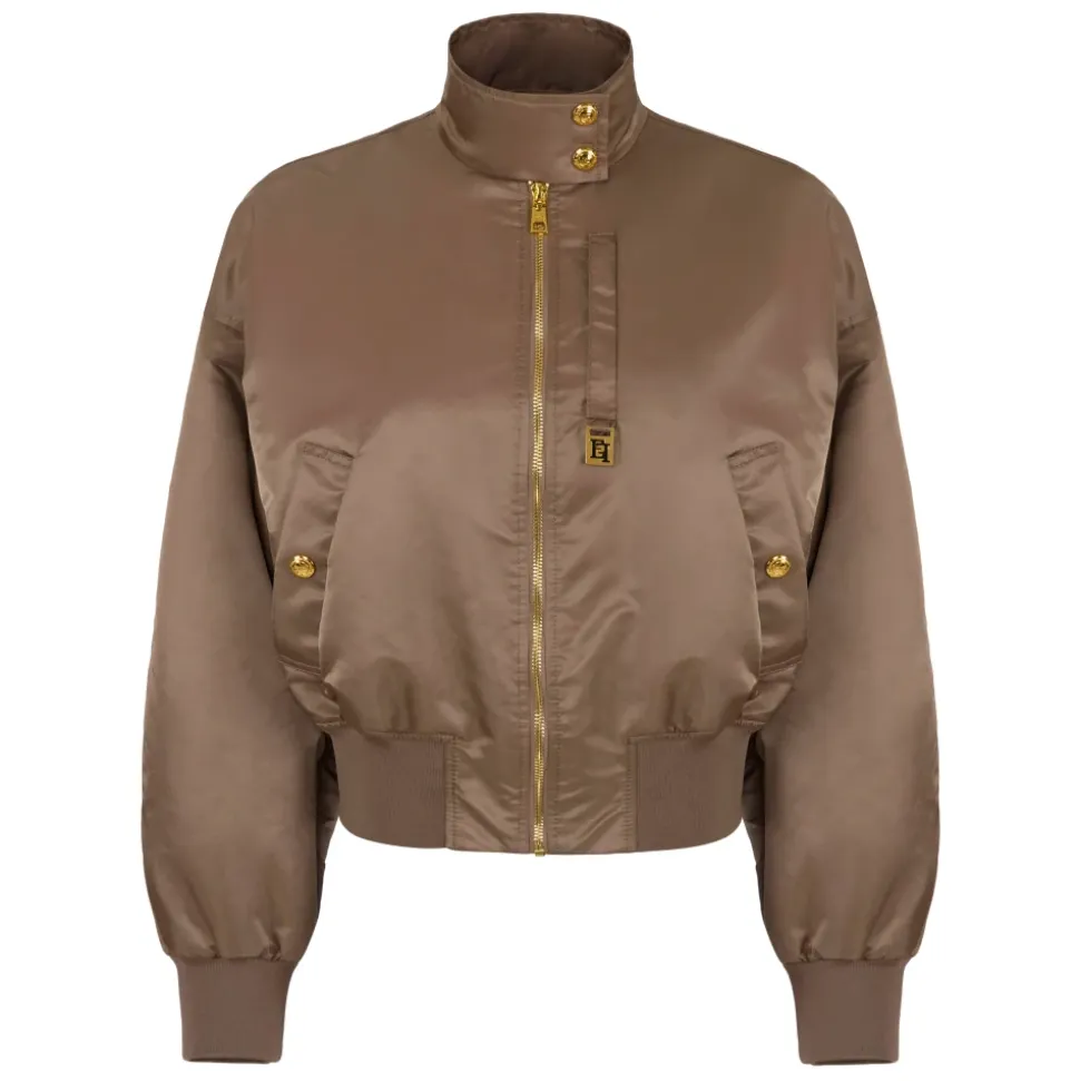Bomber Jacket in Nylon Fabric