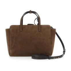 Borsa a mano in camoscio Flap M