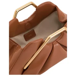 Borsa a mano Lila con cornice metallica