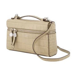 Borsa a mano Slim Romy con stampa coccodrillo