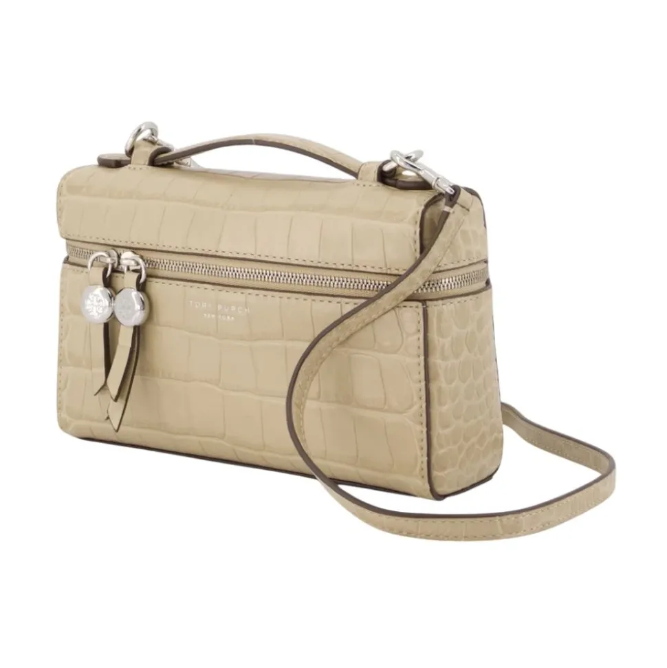Borsa a mano Slim Romy con stampa coccodrillo