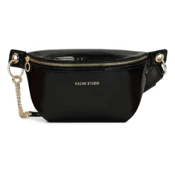 Borsa a marsupio in pelle laccata
