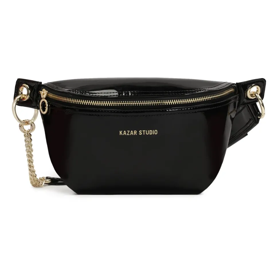 Borsa a marsupio in pelle laccata