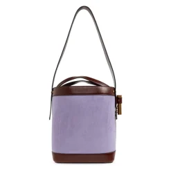Borsa a secchiello piccola Pivot in camoscio