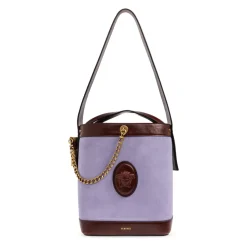 Borsa a secchiello piccola Pivot in camoscio