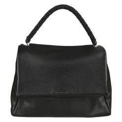 Borsa a spalla in pelle nera