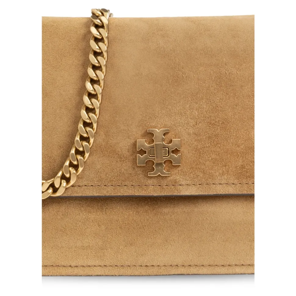 Borsa a spalla Kira Turnlock in camoscio