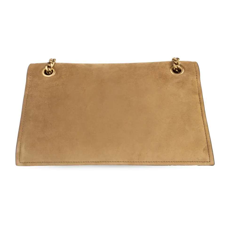 Borsa a spalla Kira Turnlock in camoscio