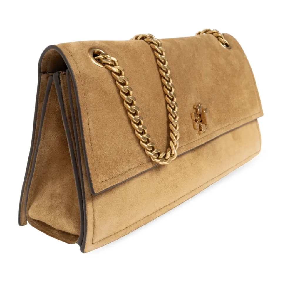 Borsa a spalla Kira Turnlock in camoscio