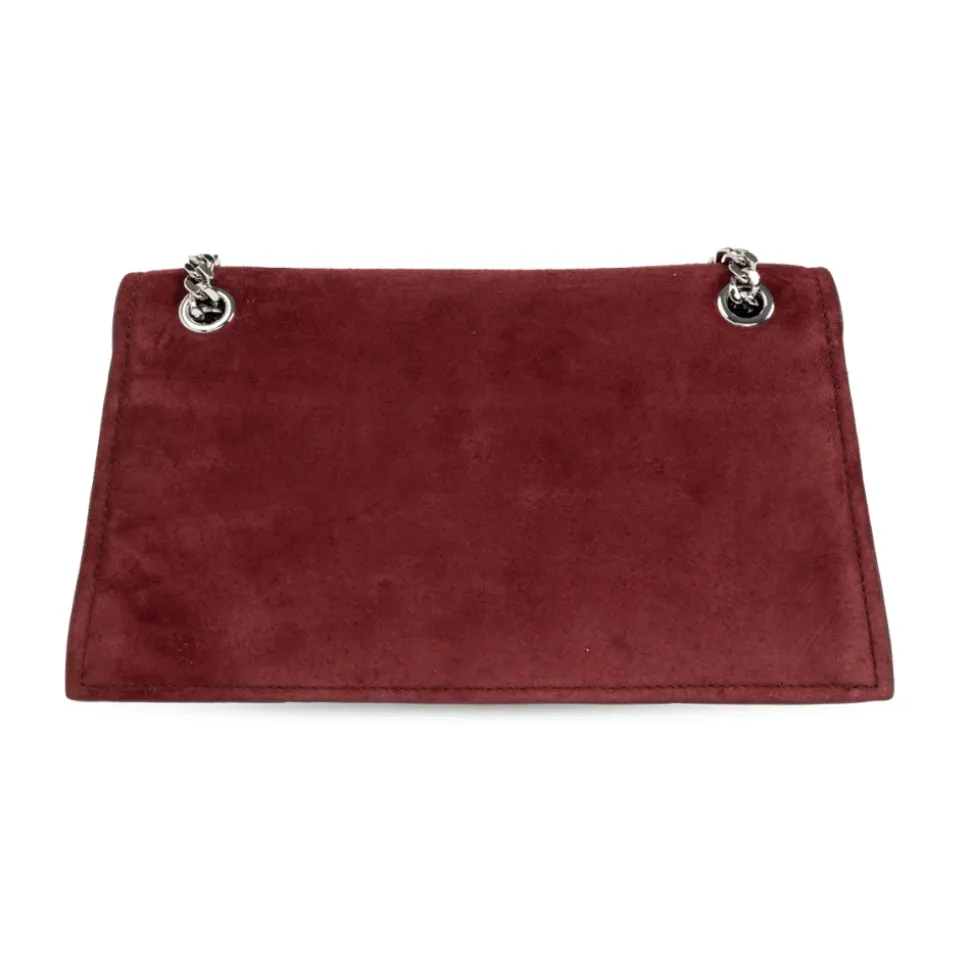 Borsa a spalla Kira Turnlock in camoscio