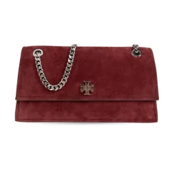Borsa a spalla Kira Turnlock in camoscio