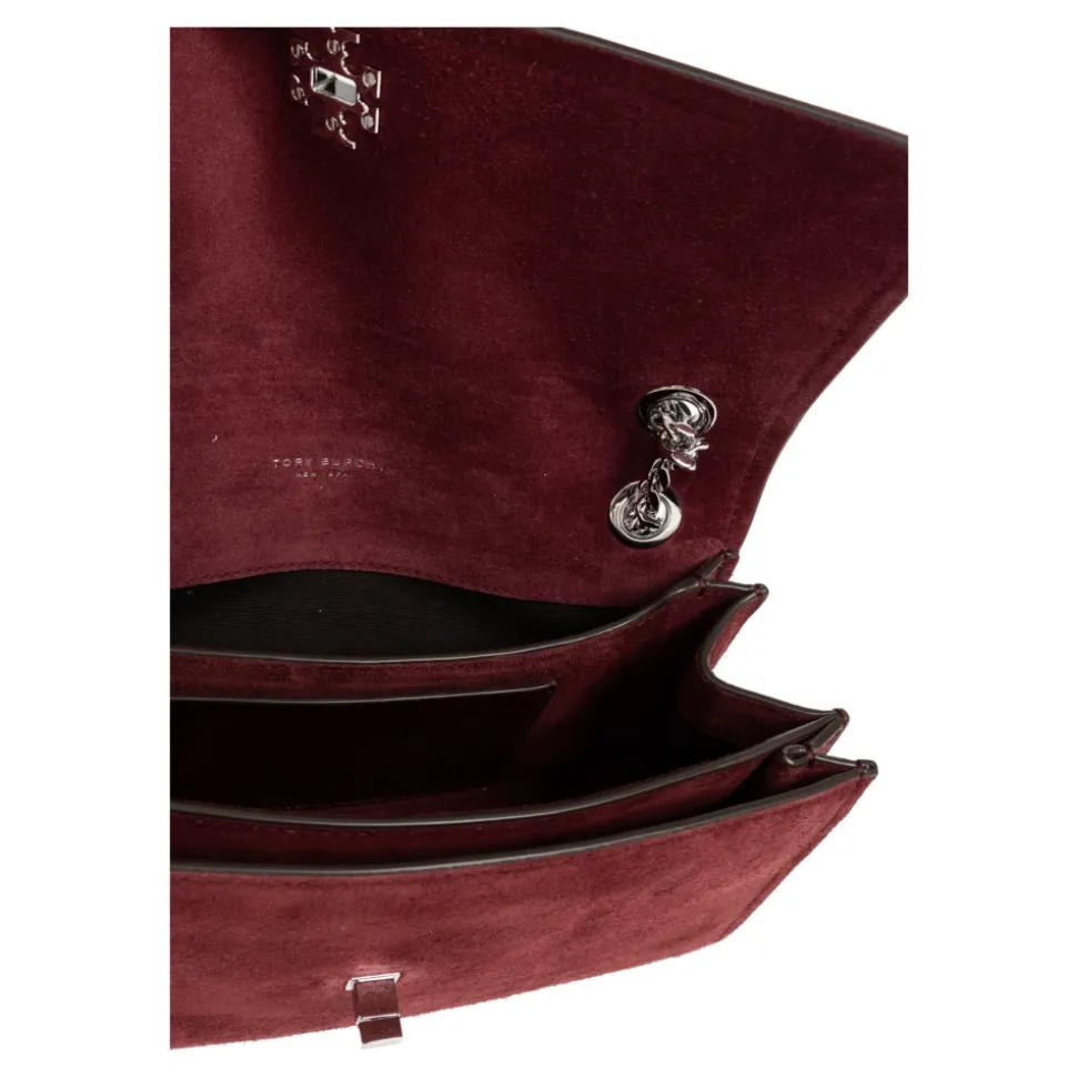 Borsa a spalla Kira Turnlock in camoscio