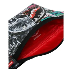 Borsa a tracolla con stampa squalo