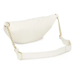 Borsa a tracolla in pelle di colore bianco