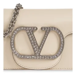 Borsa con logo impreziosito da cristalli