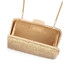 Borsa da sera dorata e lucente