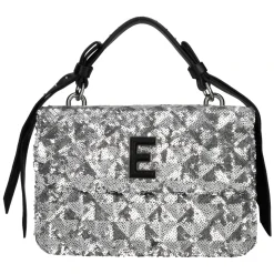Borsa in ecopelle e paillettes