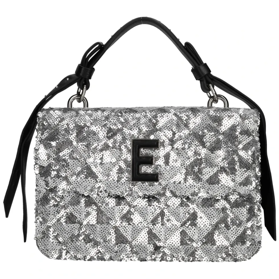 Borsa in ecopelle e paillettes
