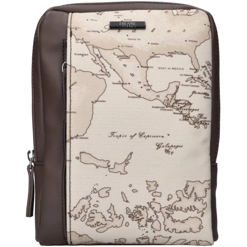 Borsa in ecopelle e tessuto