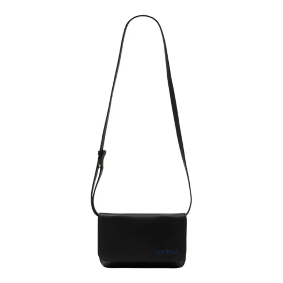 Borsa in Pelle di Vitello con Logo Mending