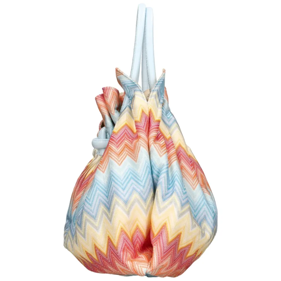 Borsa in Tessuto e Pelle Zigzag