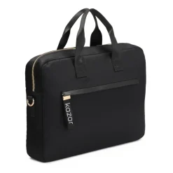 Borsa Laptop in Tessuto Nera con Manici
