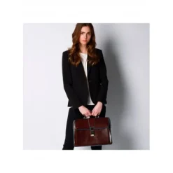 Borsa Medico in Pelle Blu Square