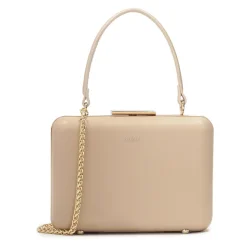 Borsa rigida a scatola coperta di pelle