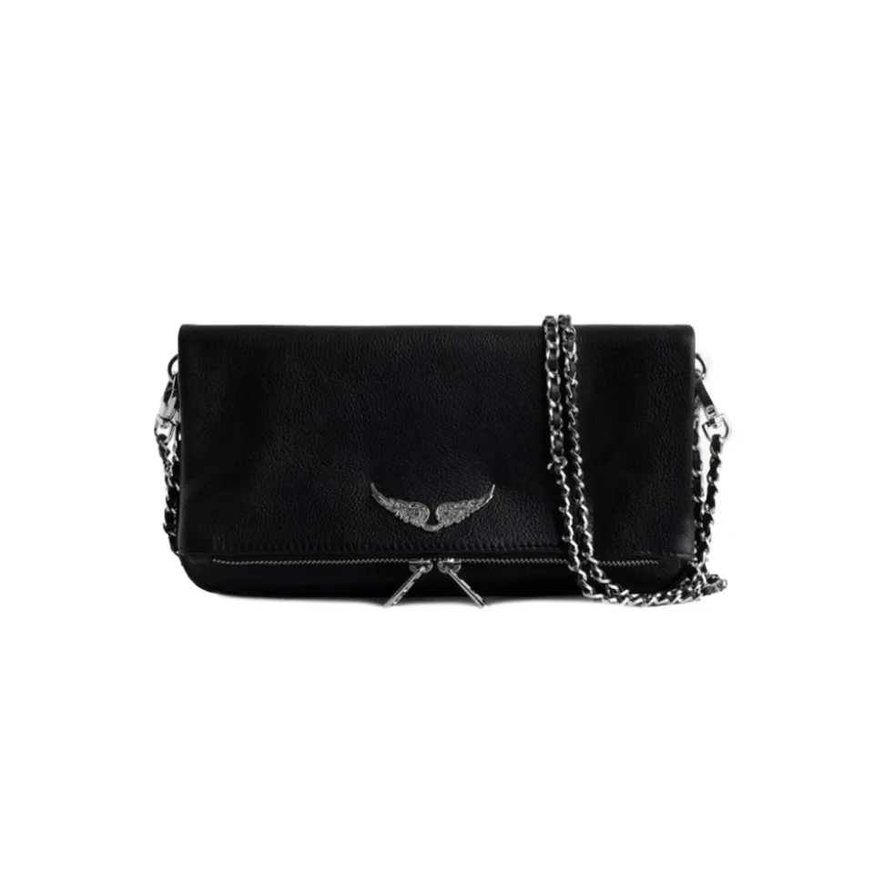 Borsa Rock in pelle martellata