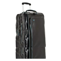 Borsa trolley in pelle nera per PC e iPad