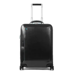 Borsa trolley in pelle nera per PC e iPad