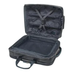 Borsa trolley in pelle nera per PC e iPad