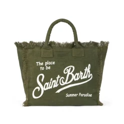 Borsa Vanity in Lino con Frange