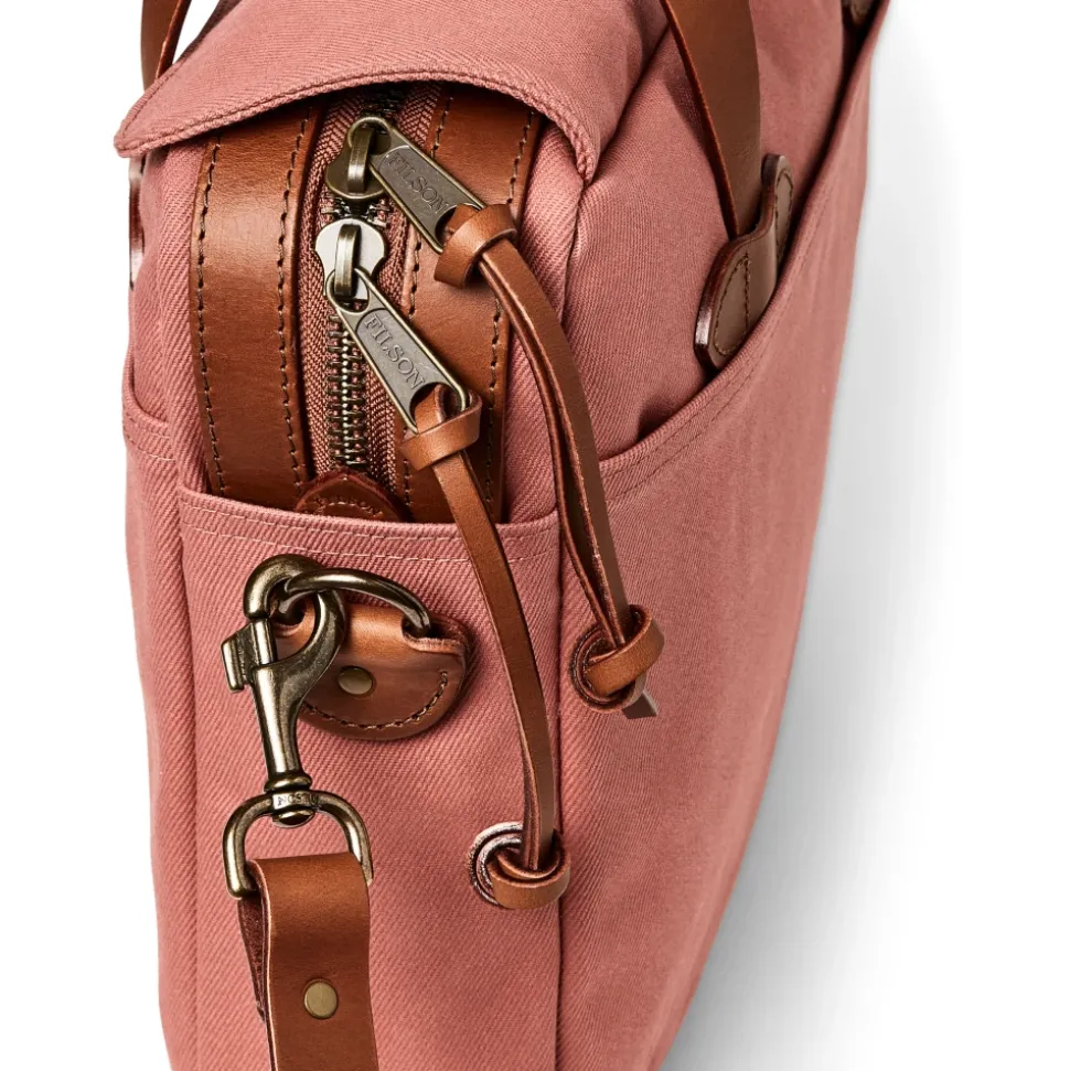 Borsa Ventiquattrore in Twill Robusto e Pelle