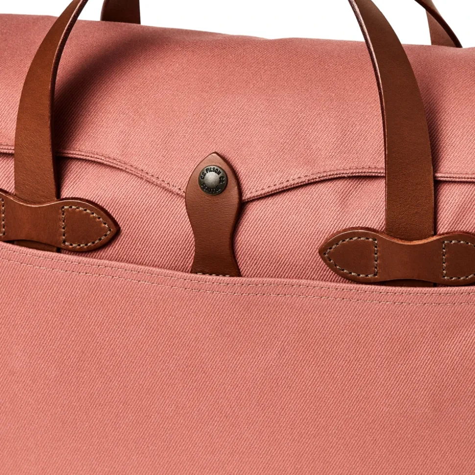 Borsa Ventiquattrore in Twill Robusto e Pelle