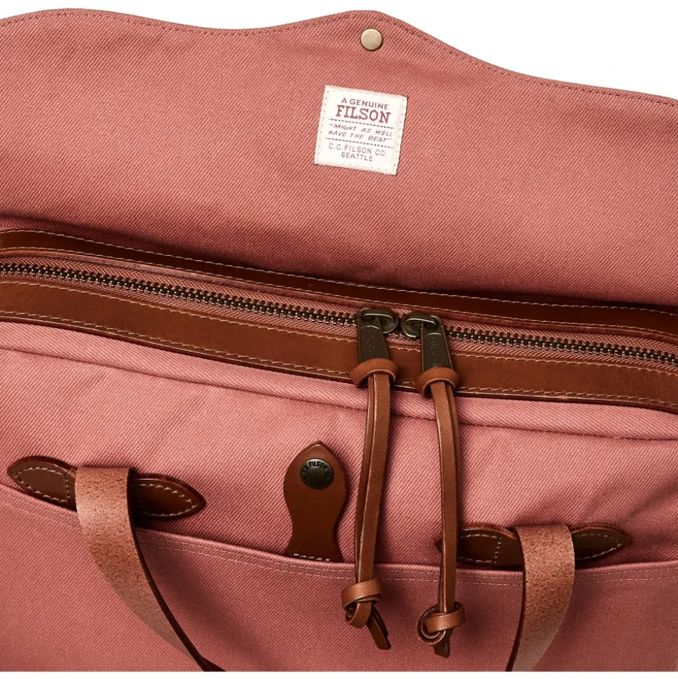 Borsa Ventiquattrore in Twill Robusto e Pelle