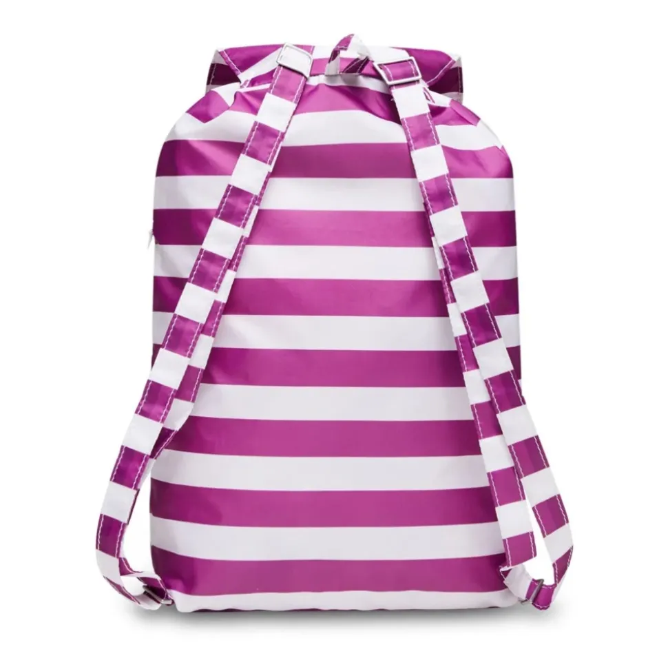 Borsa Verticale Leggera a Righe Bianco Unisex