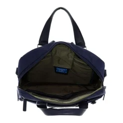 Borsa verticale per laptop e iPad blu unisex