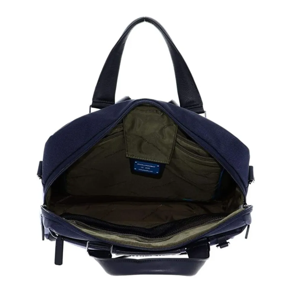 Borsa verticale per laptop e iPad blu unisex