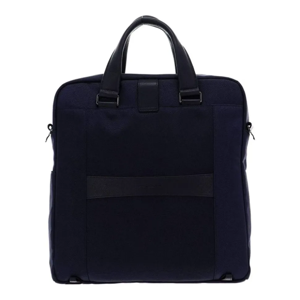 Borsa verticale per laptop e iPad blu unisex