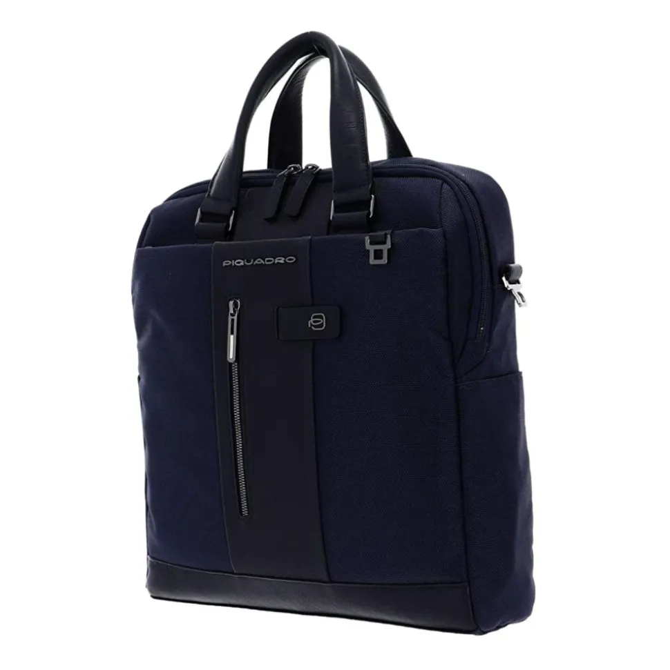 Borsa verticale per laptop e iPad blu unisex
