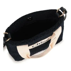 Borse in Pelle Blu con Fodera in Poliestere