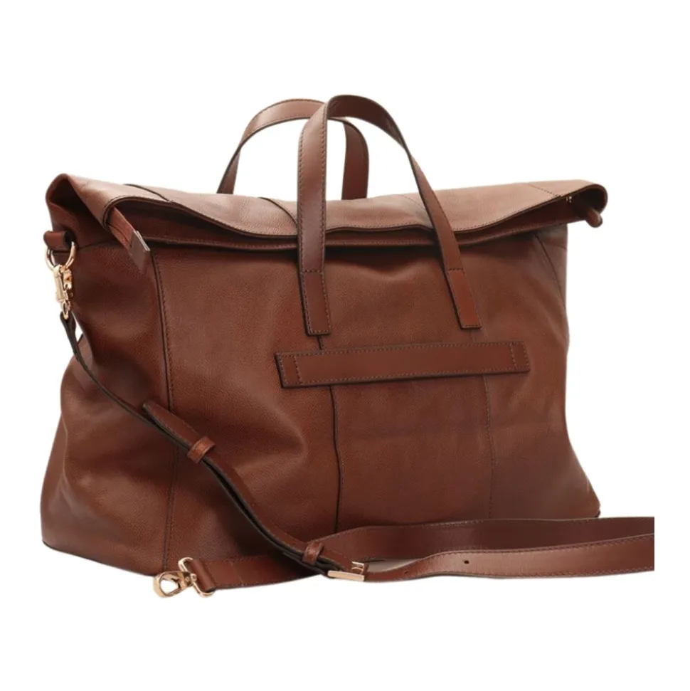 Borsone in pelle marrone modello Alberto