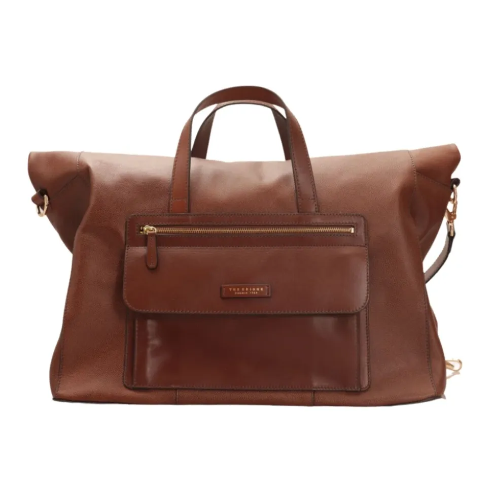 Borsone in pelle marrone modello Alberto