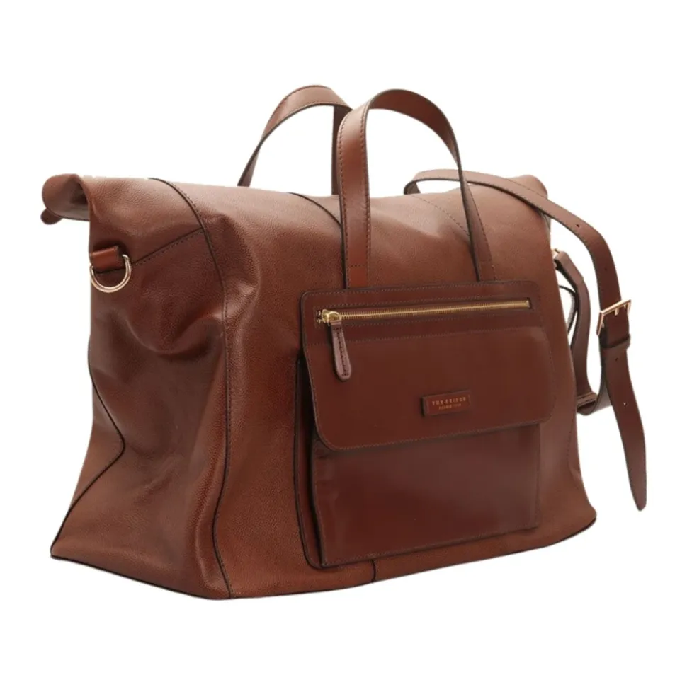 Borsone in pelle marrone modello Alberto
